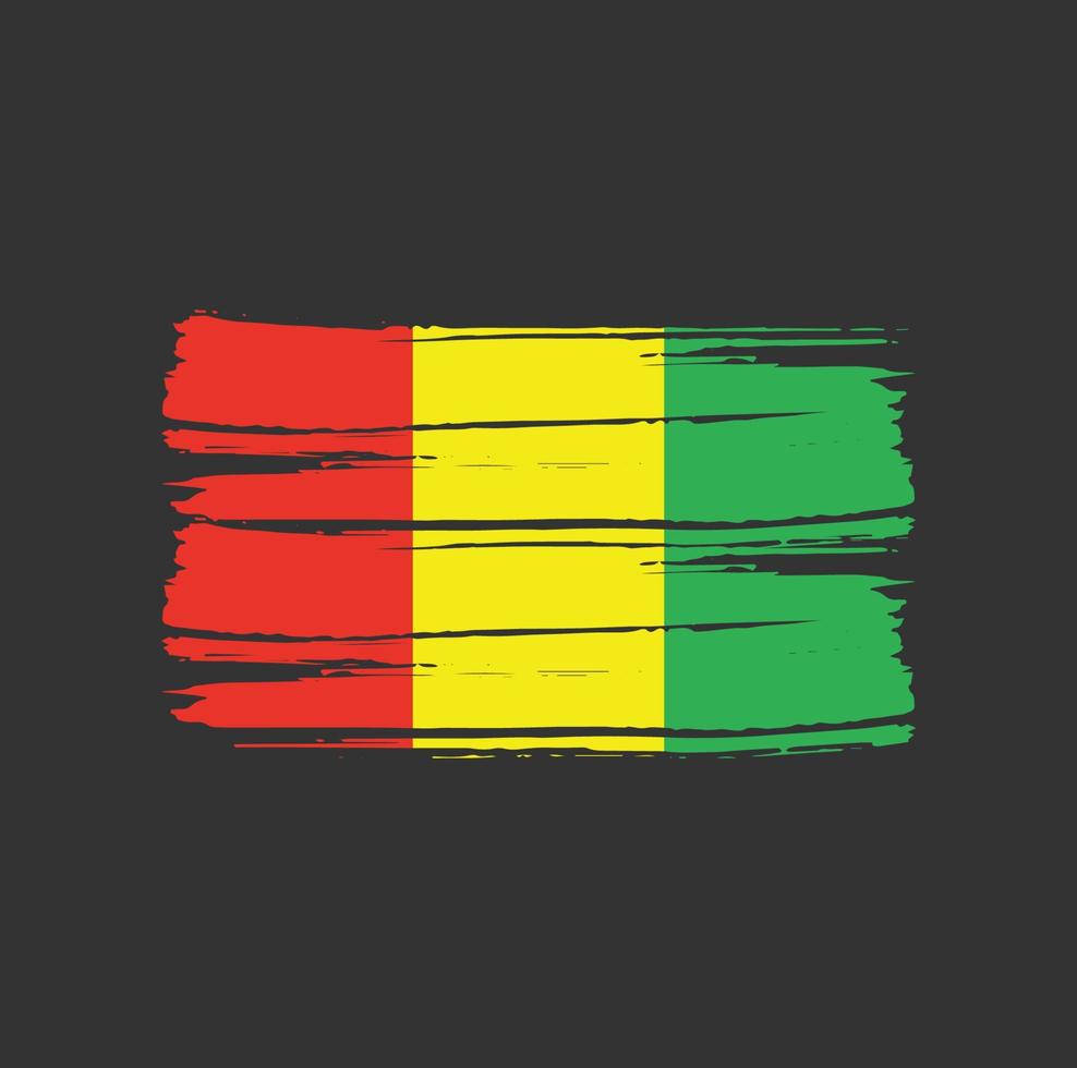 Guinea Flag Brush Strokes vector