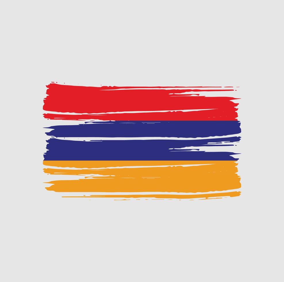 Armenia Flag Brush Strokes vector