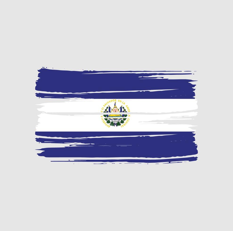 El Salvador Flag Brush Strokes vector