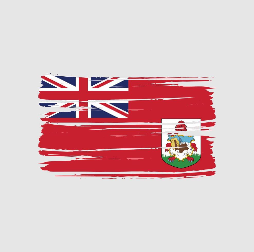 Bermuda Flag Brush Strokes vector