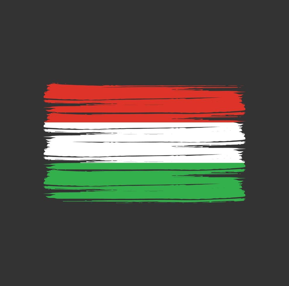 Hungary Flag Brush vector