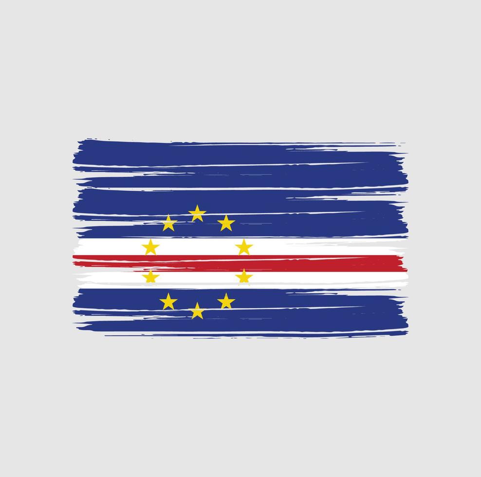 Cape Verde Flag Brush vector