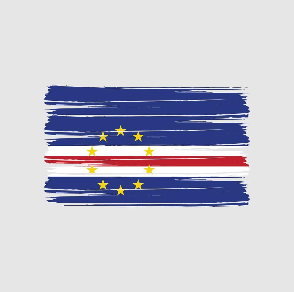 cepillo de bandera de cabo verde vector