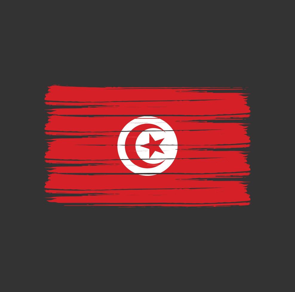 Tunisia Flag Brush vector