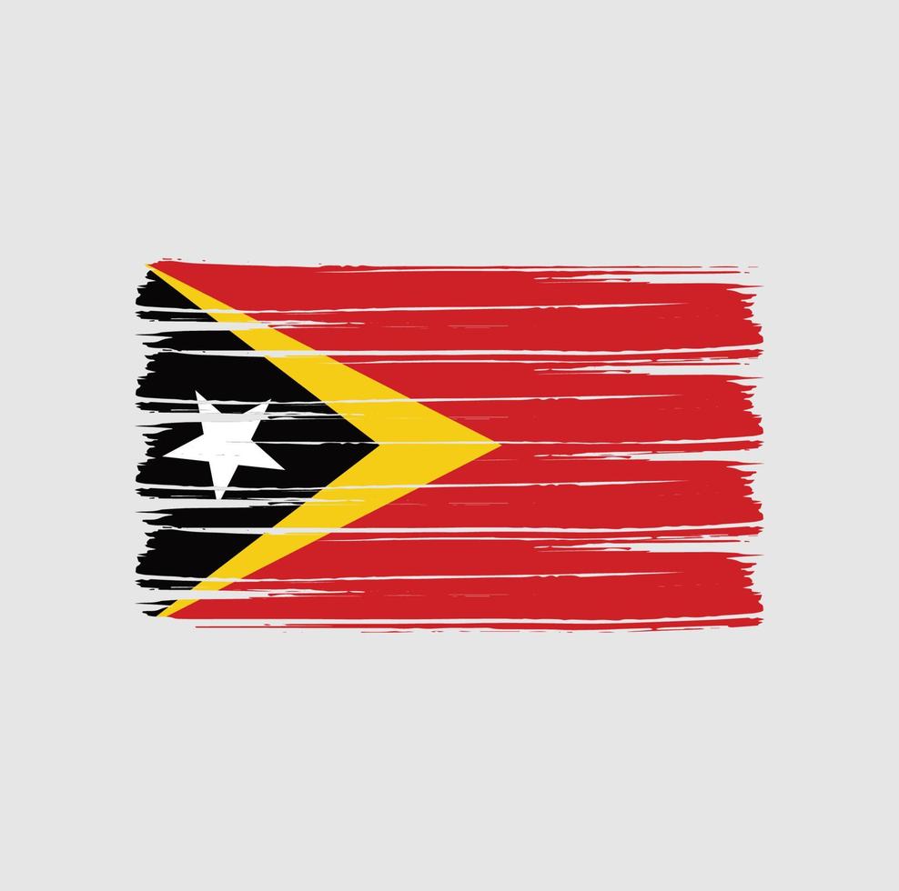 Timor Leste Flag Brush vector