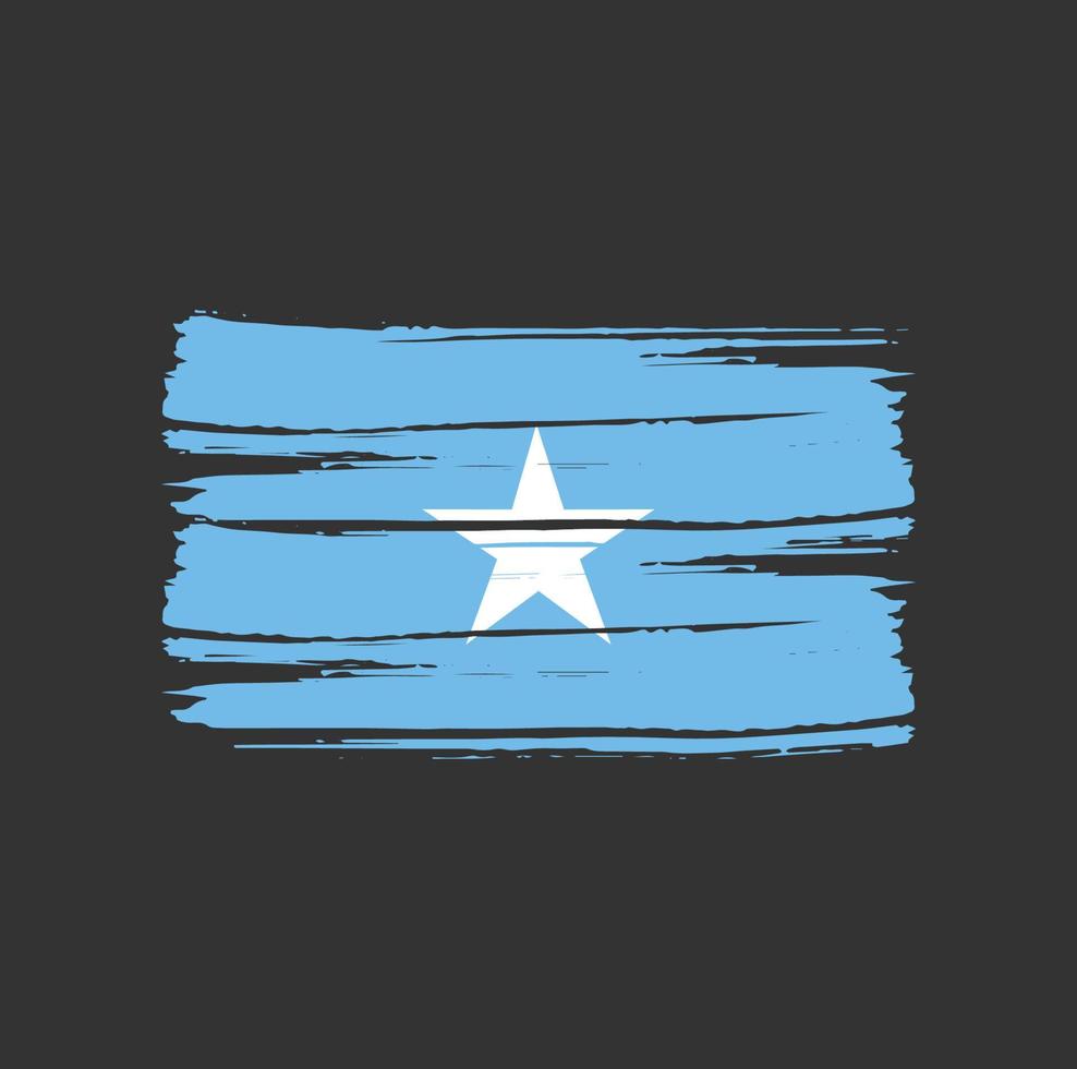 Somalia Flag Brush Strokes vector