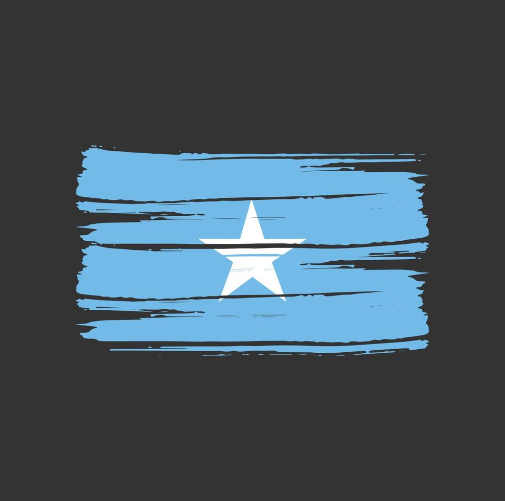 trazos de pincel de bandera de somalia vector