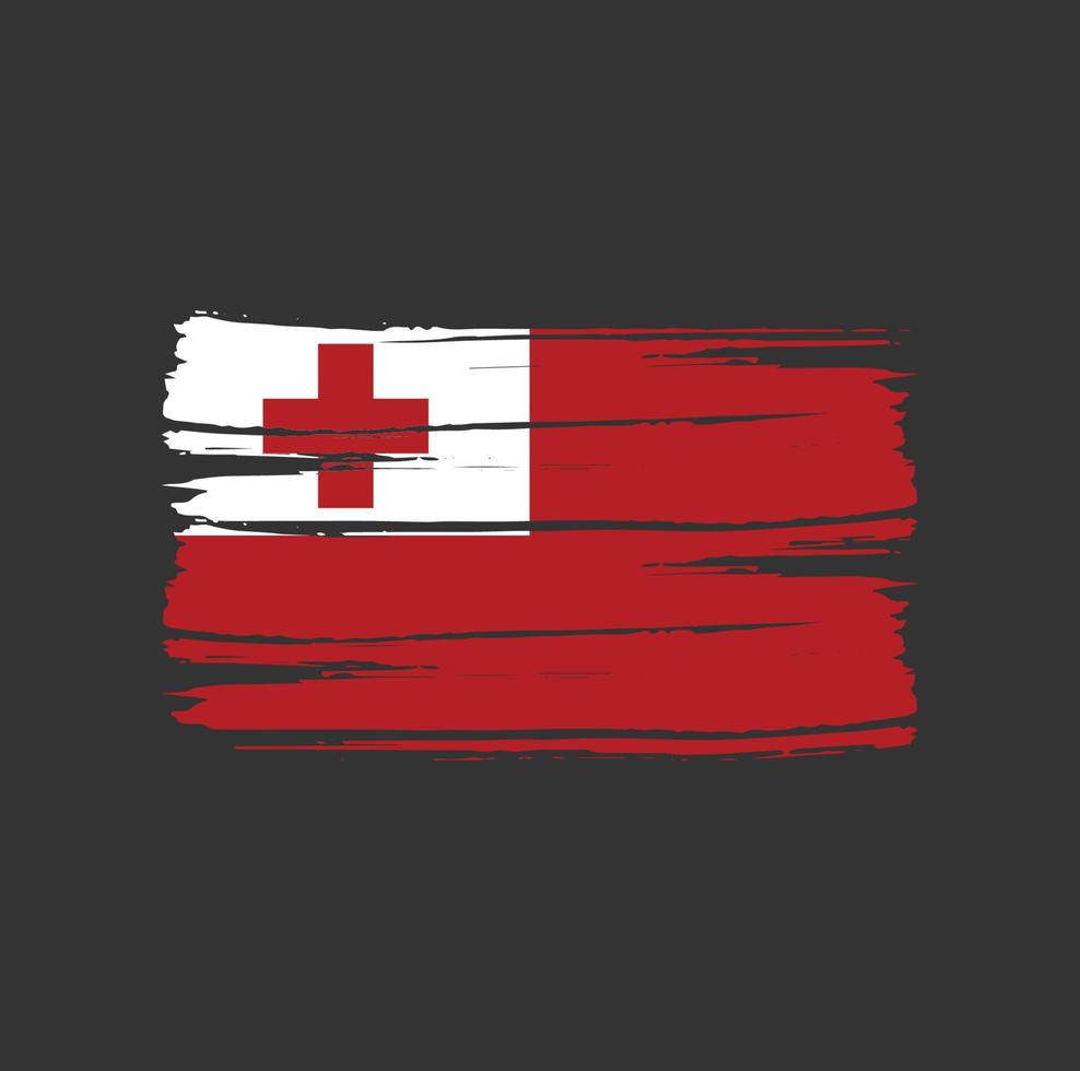 trazos de pincel de bandera de tonga vector