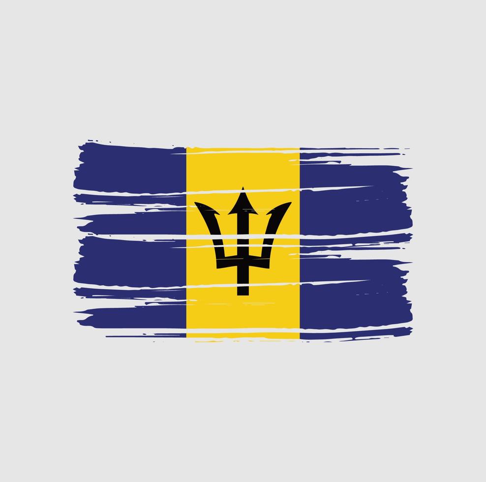 Barbados Flag Brush Strokes vector