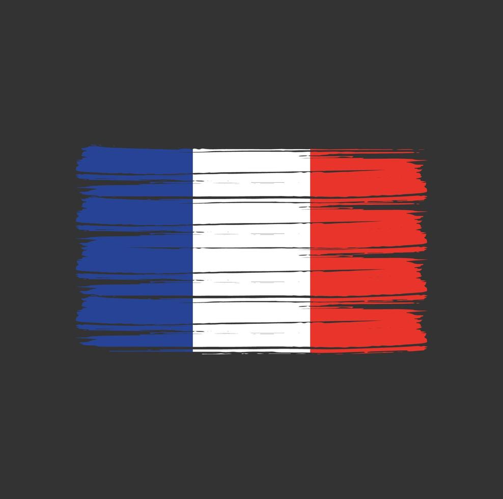 France Flag Brush vector