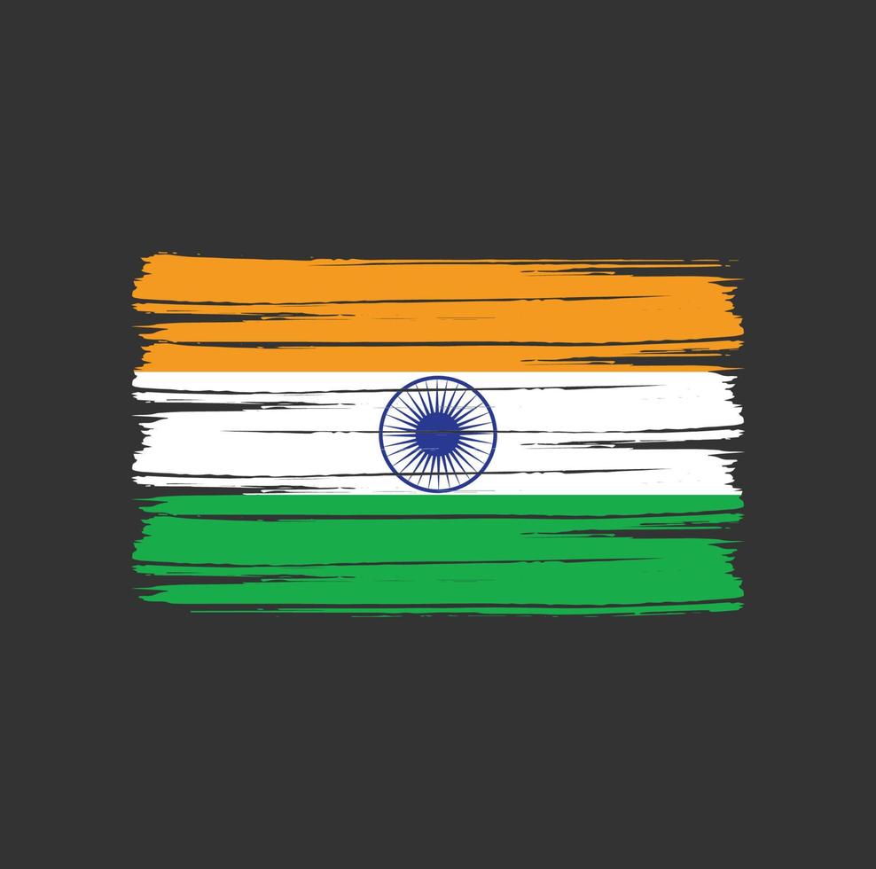 India Flag Brush vector