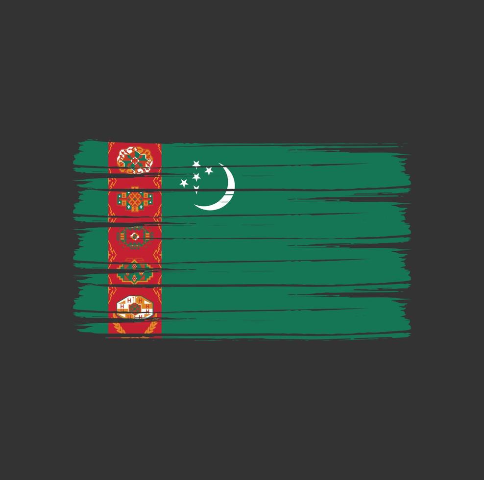 Turkmenistan Flag Brush vector