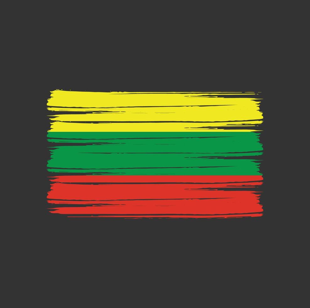 Lithuania Flag Brush vector