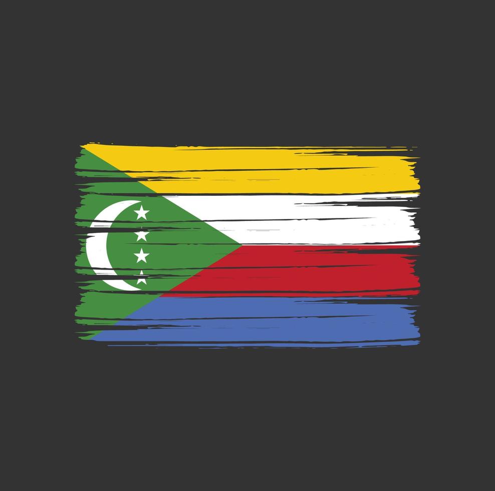 Comoros Flag Brush vector