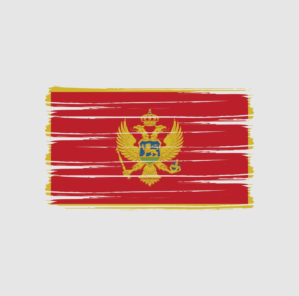 Montenegro Flag Brush vector