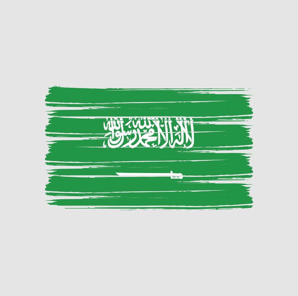 Saudi Arabia Flag Brush vector