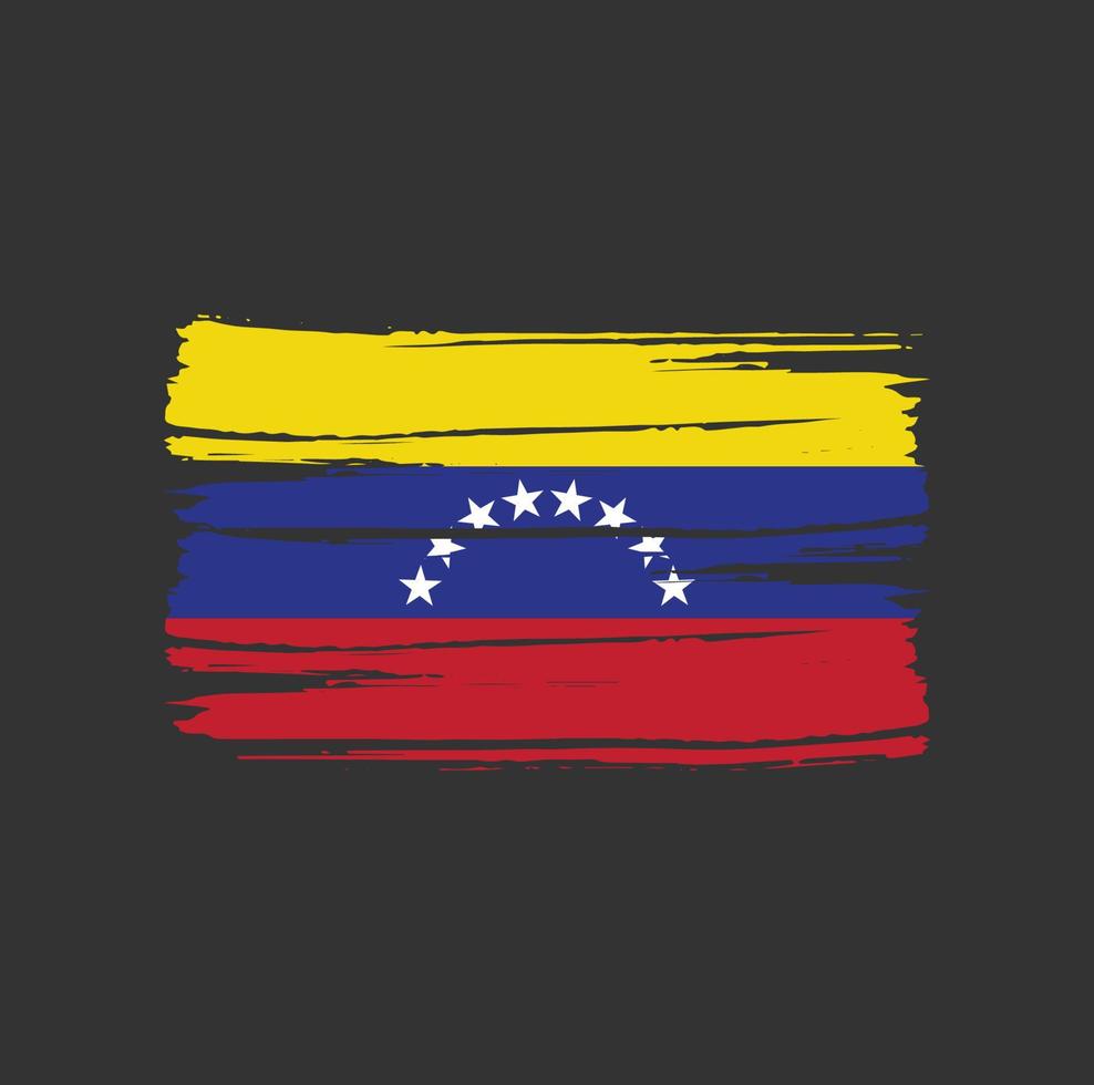 pinceladas de bandera de venezuela vector