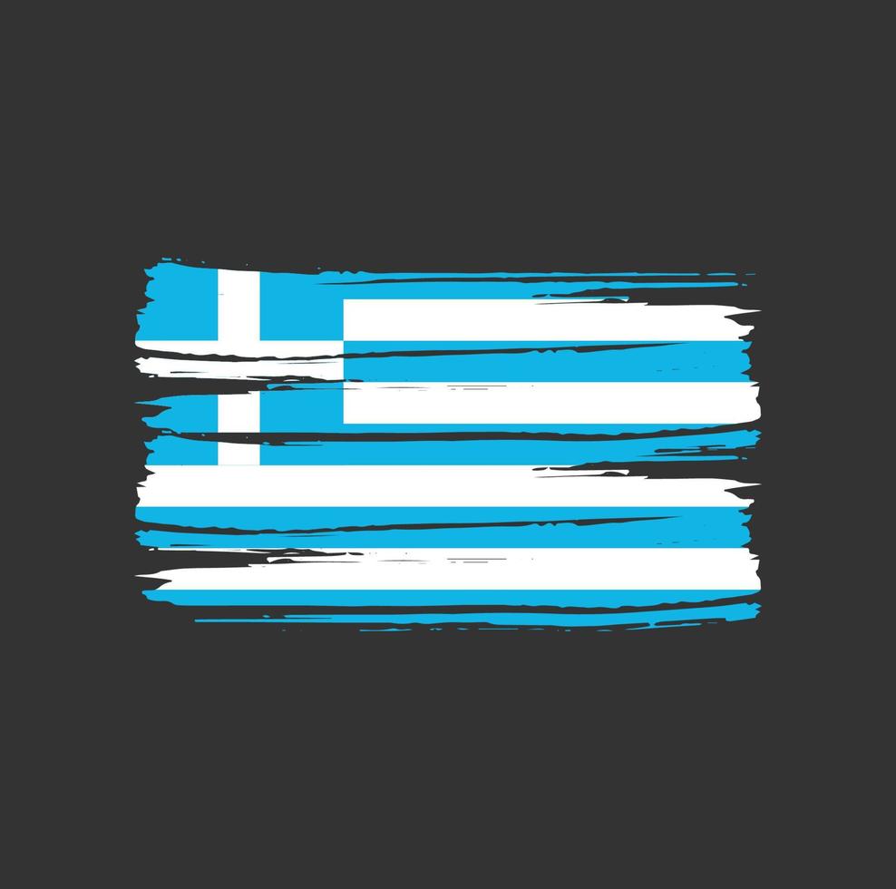 Greece Flag Brush Strokes vector