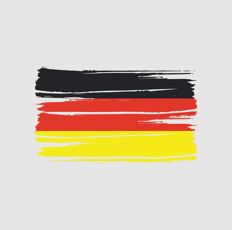 trazos de pincel de bandera de alemania vector