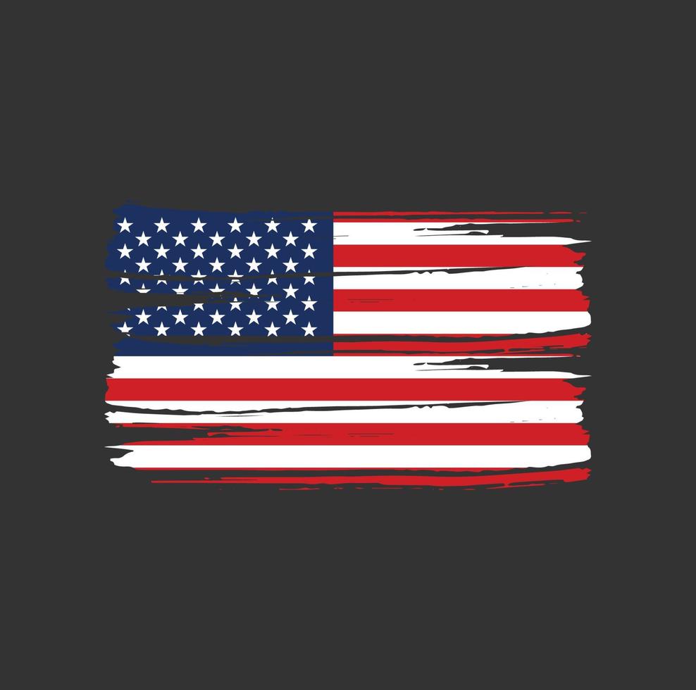 American Flag Brush Strokes vector
