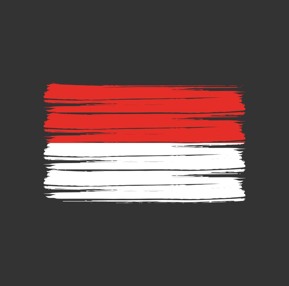 Indonesia Flag Brush vector