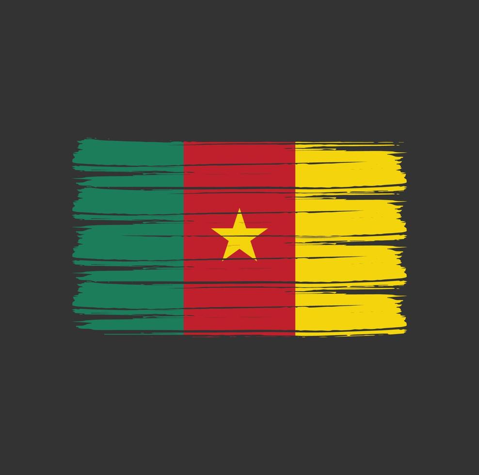 Cameroon Flag Brush vector
