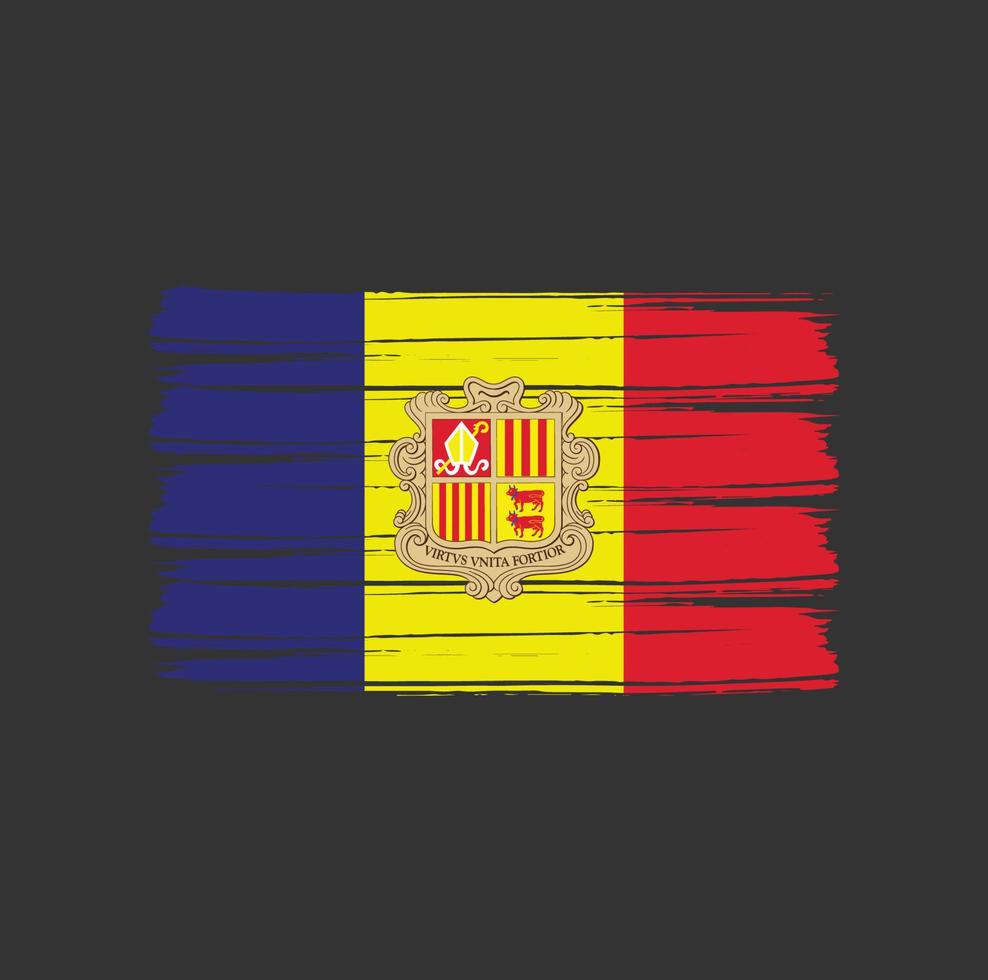 Andorra Flag Brush vector