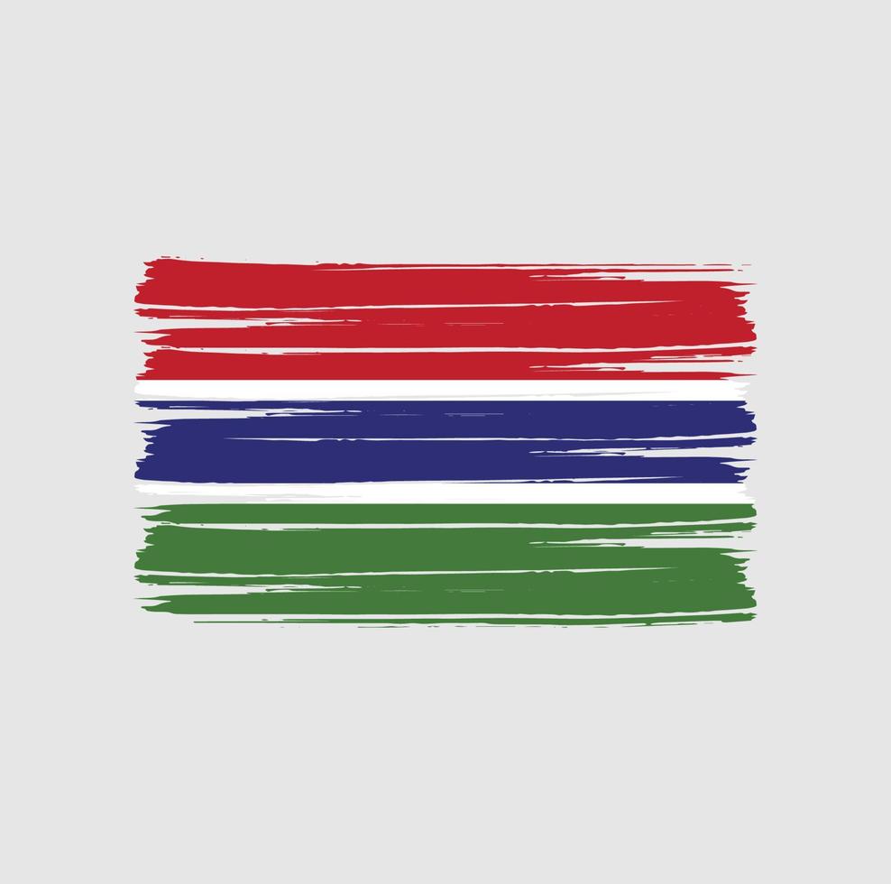 pincel de bandera de gambia vector