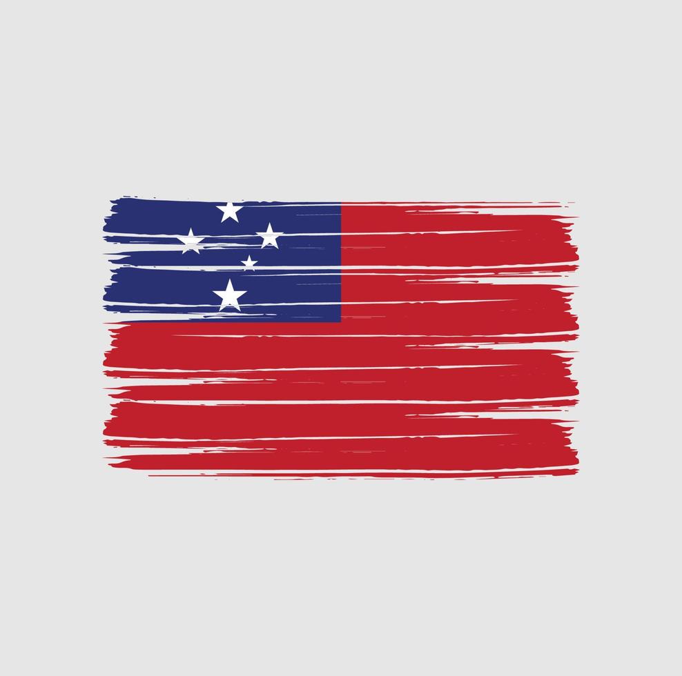 Samoa Flag Brush vector