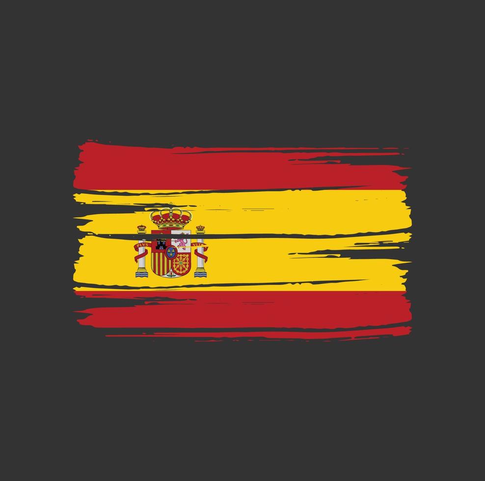 Spain Flag Brush Strokes vector