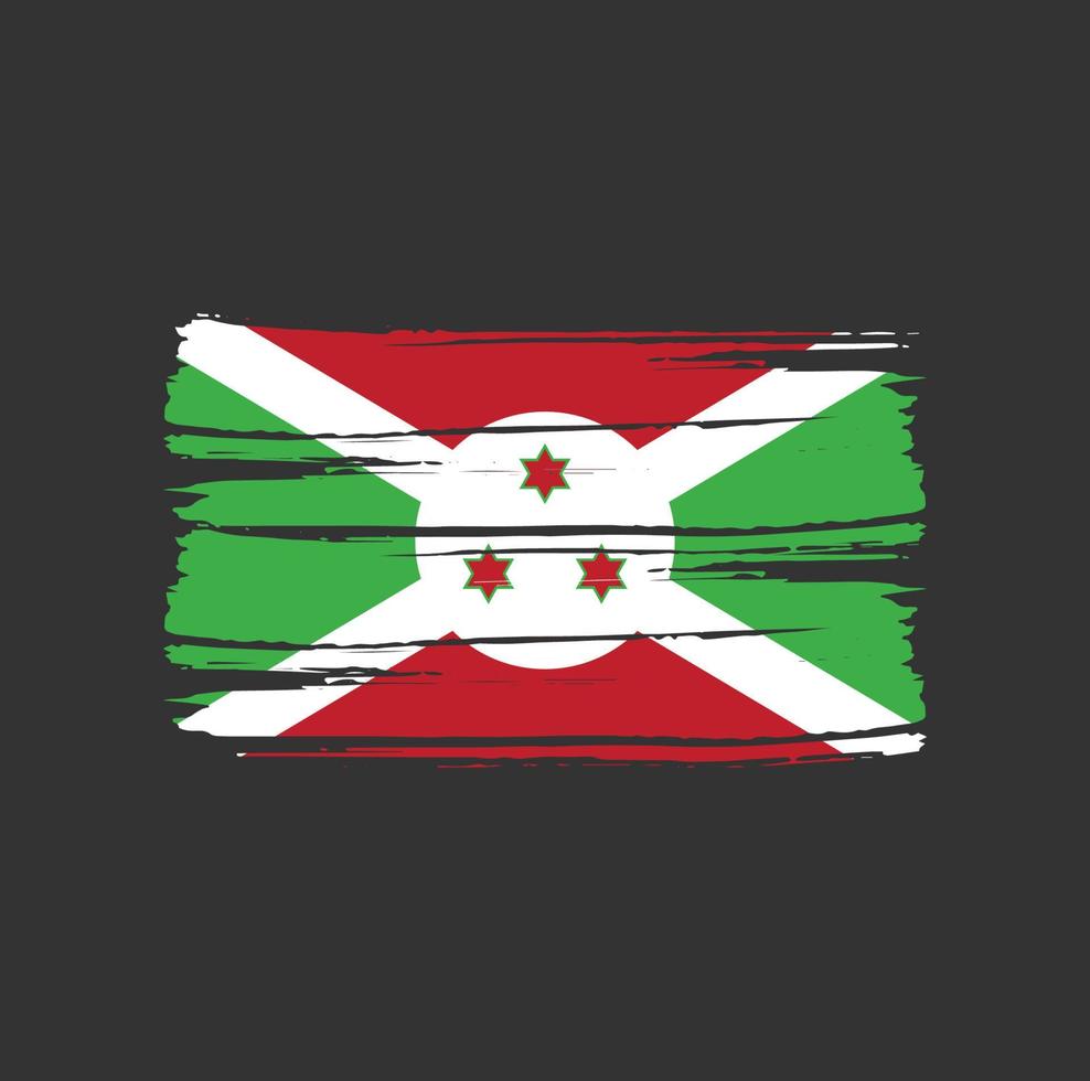 Burundi Flag Brush Strokes vector