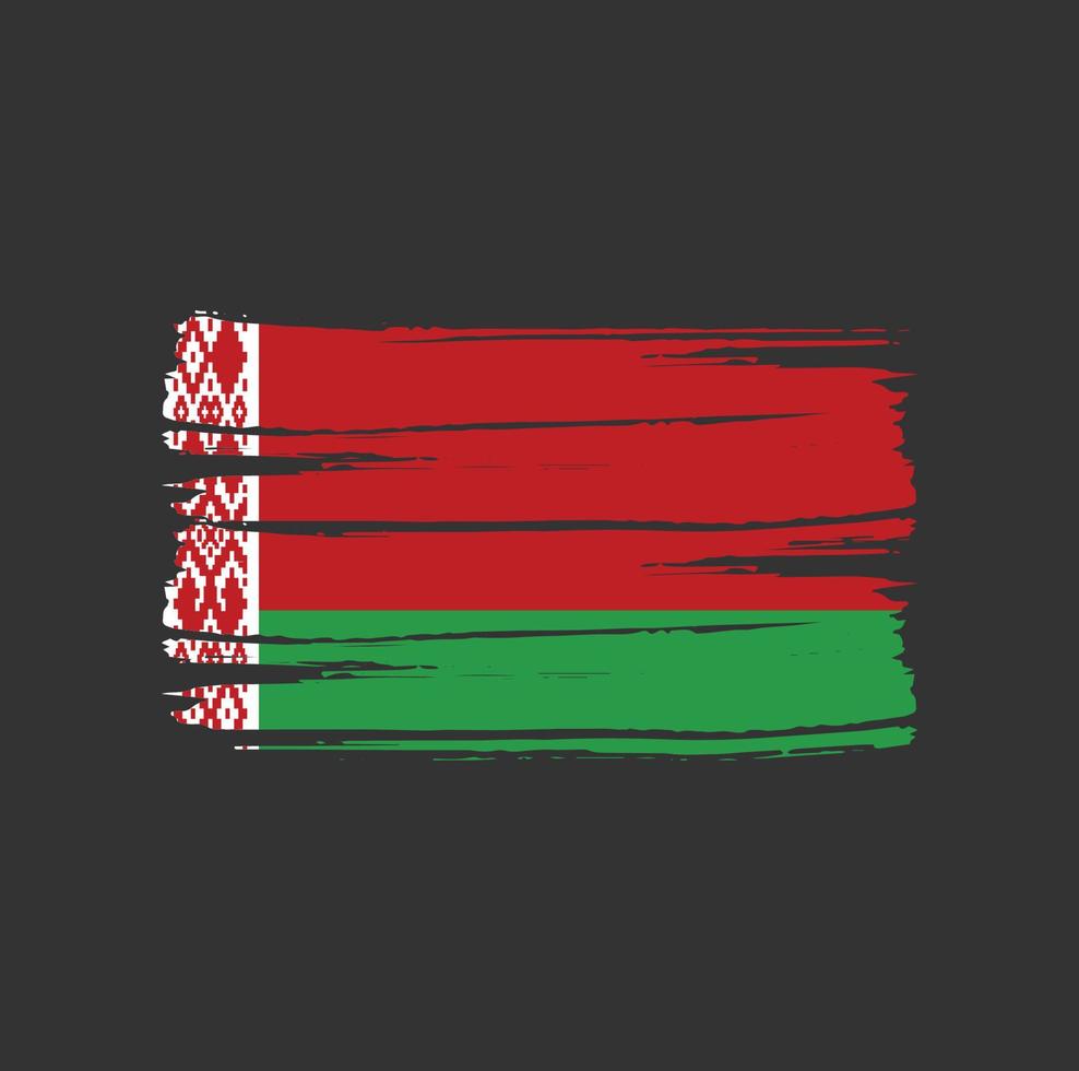 trazos de pincel de bandera de bielorrusia vector