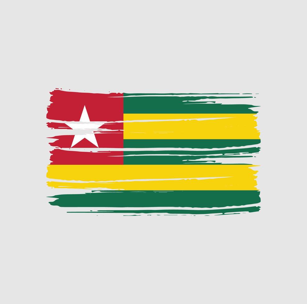 Togo Flag Brush Strokes vector