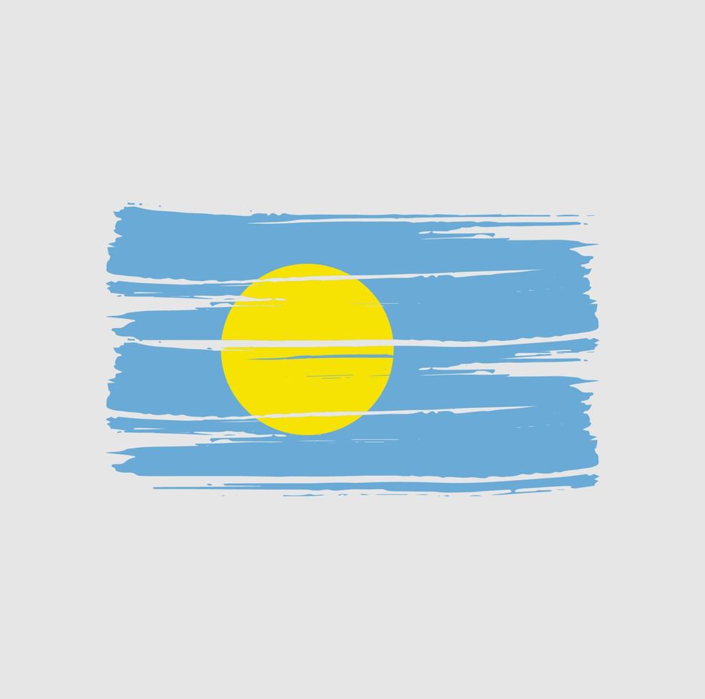 Palau Flag Brush Strokes vector