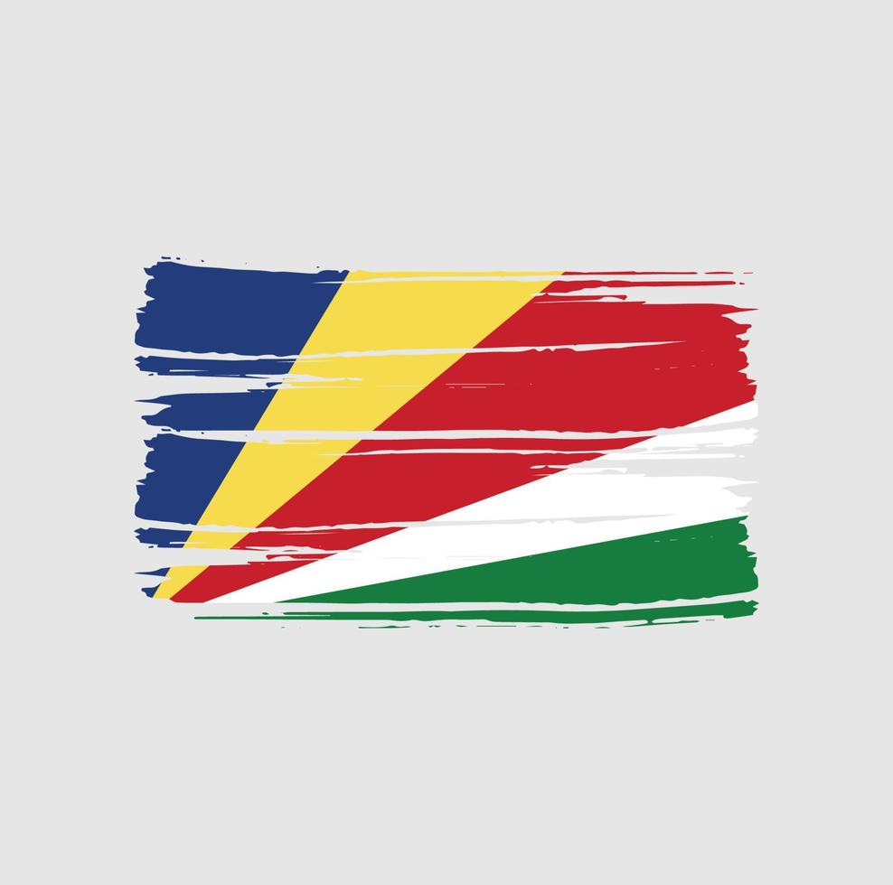 Seychelles Flag Brush Strokes vector