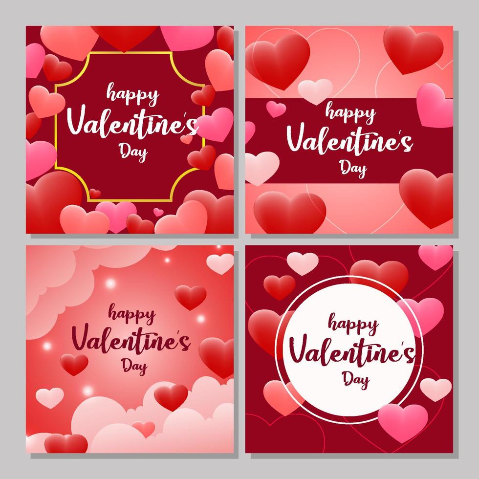 Valentine Day Social Media vector