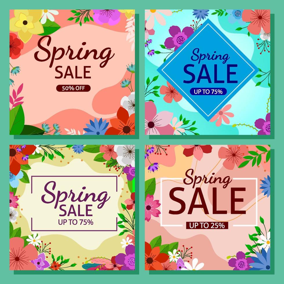 Spring Sale Social Media vector