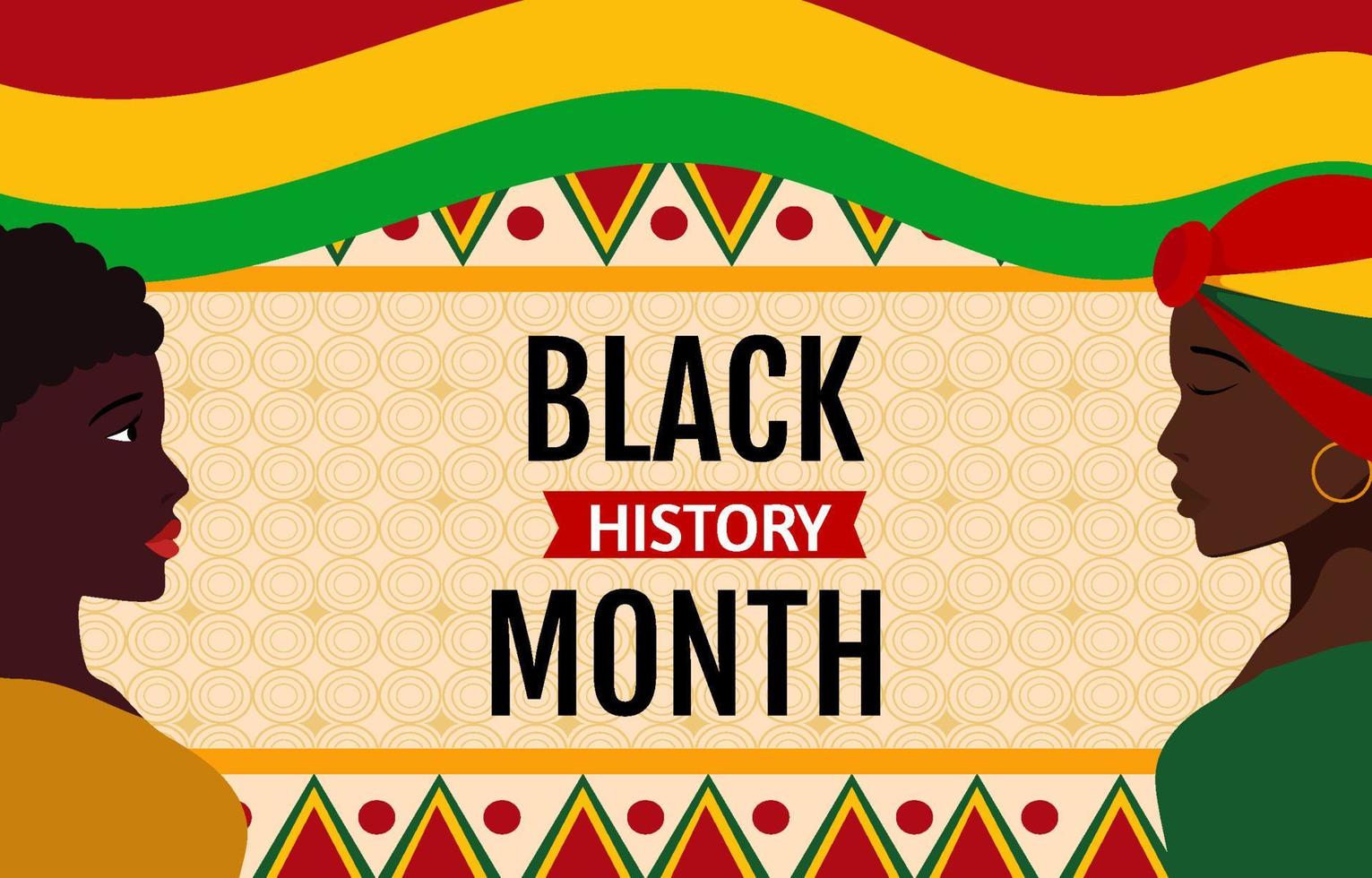 Black History Month Background vector