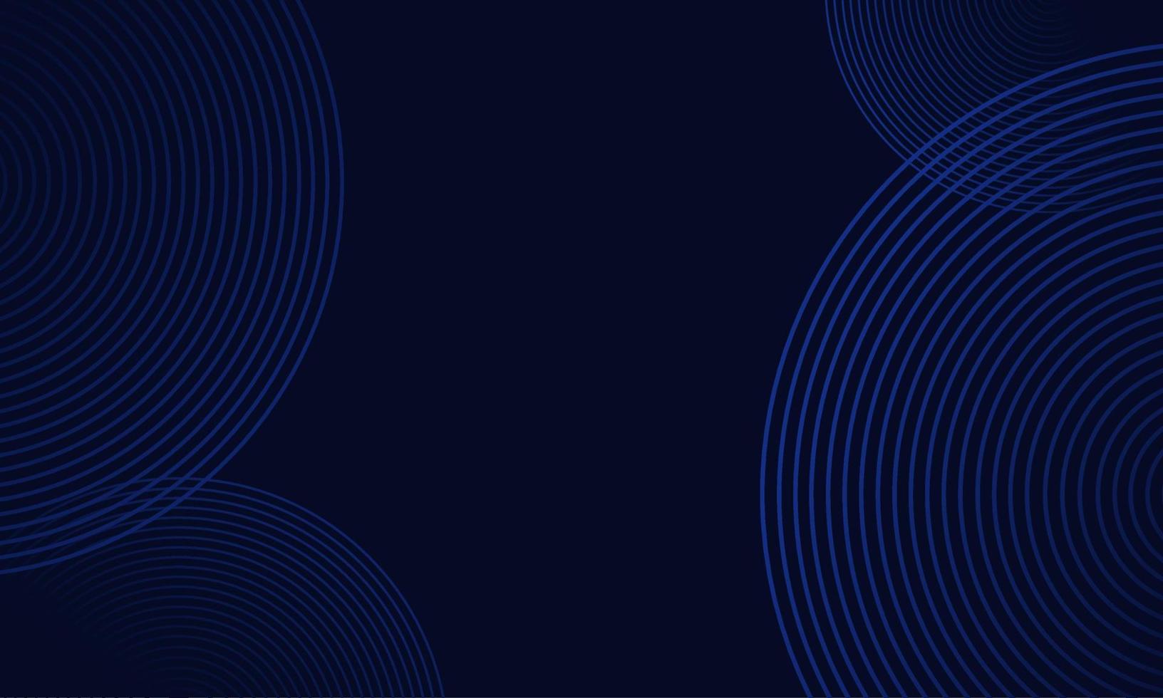 Vector modern abstract background with dark blue lines. Blue background illustration with spiral line pattern