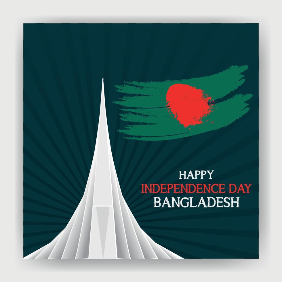 feliz día de la independencia de bangladesh ilustración vectorial vector