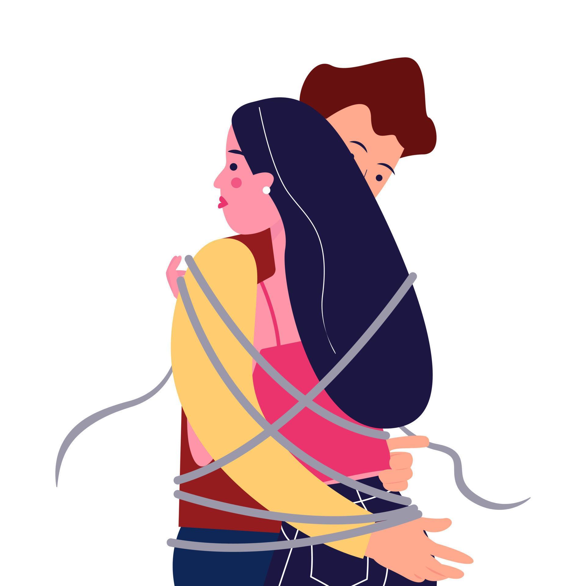 Couple in a toxic relationship 6395918 Vector Art at Vecteezy