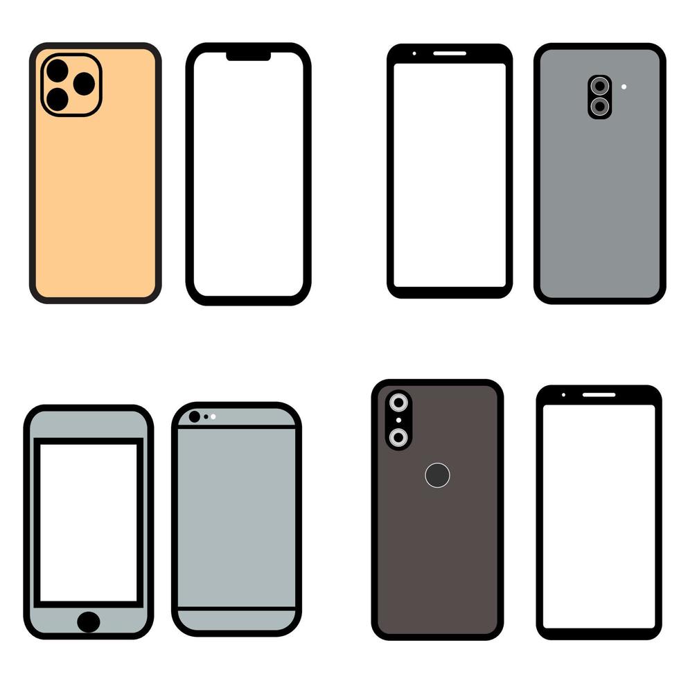 Handphone Vector icon.several kinds of mobile phone design, digital themes, infographics and related assets other
