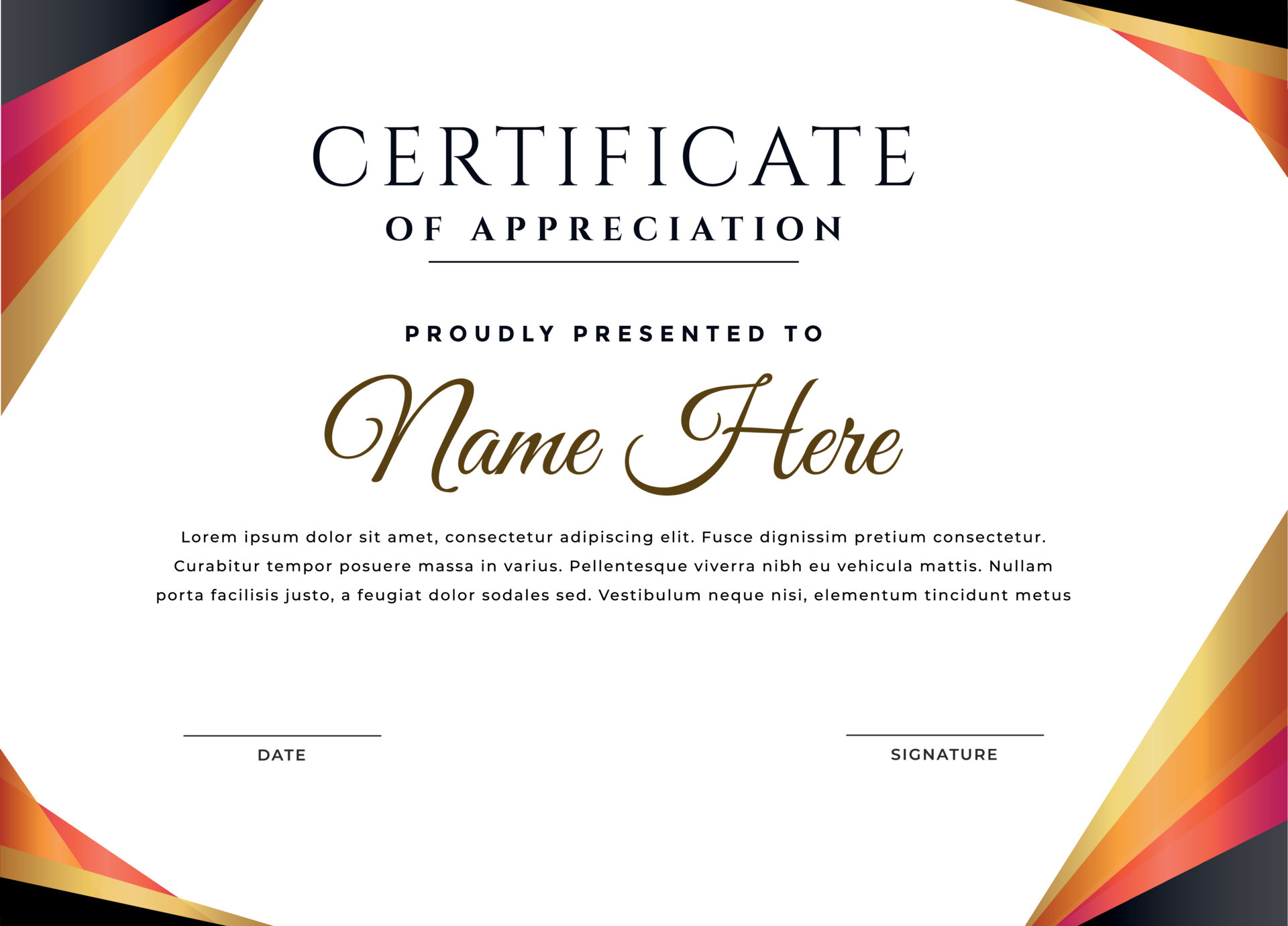 Certificate Appreciation template 6396006 Vector Art at Vecteezy