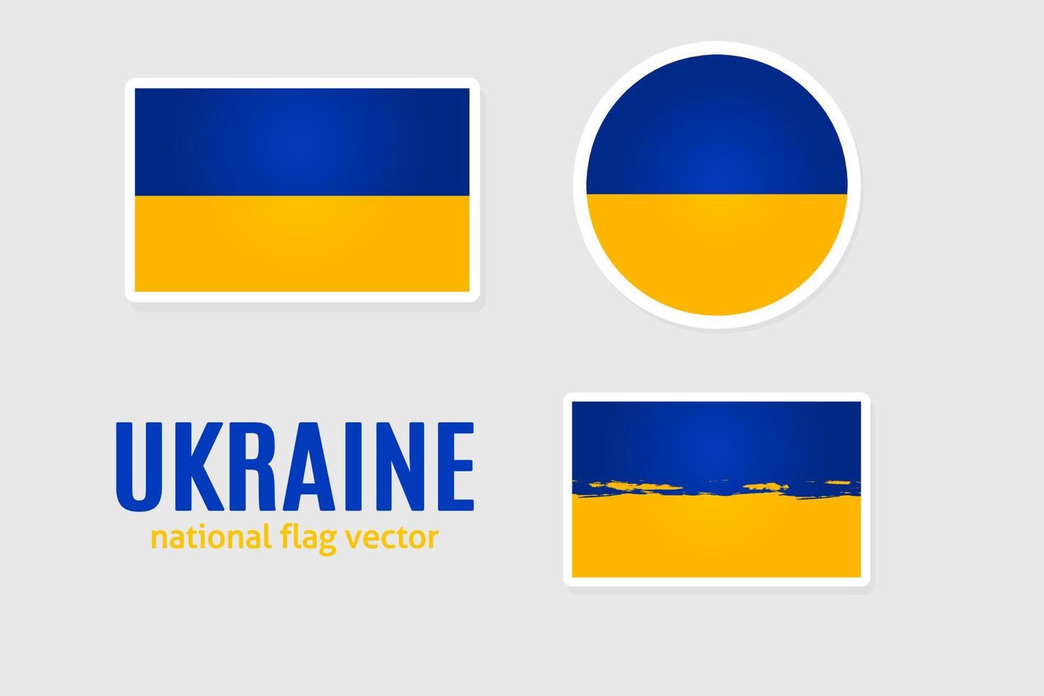 bandera nacional de ucrania en forma de vector