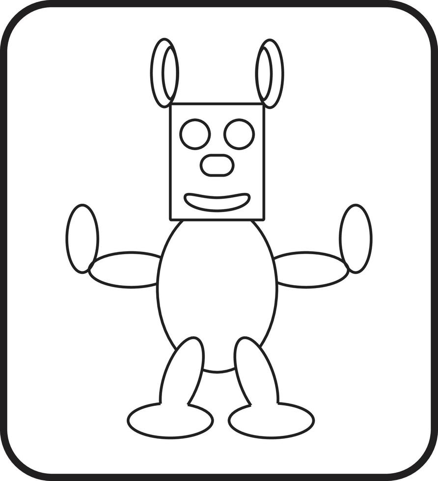Print Coloring page. Color By picture for toddlers and kids. vector