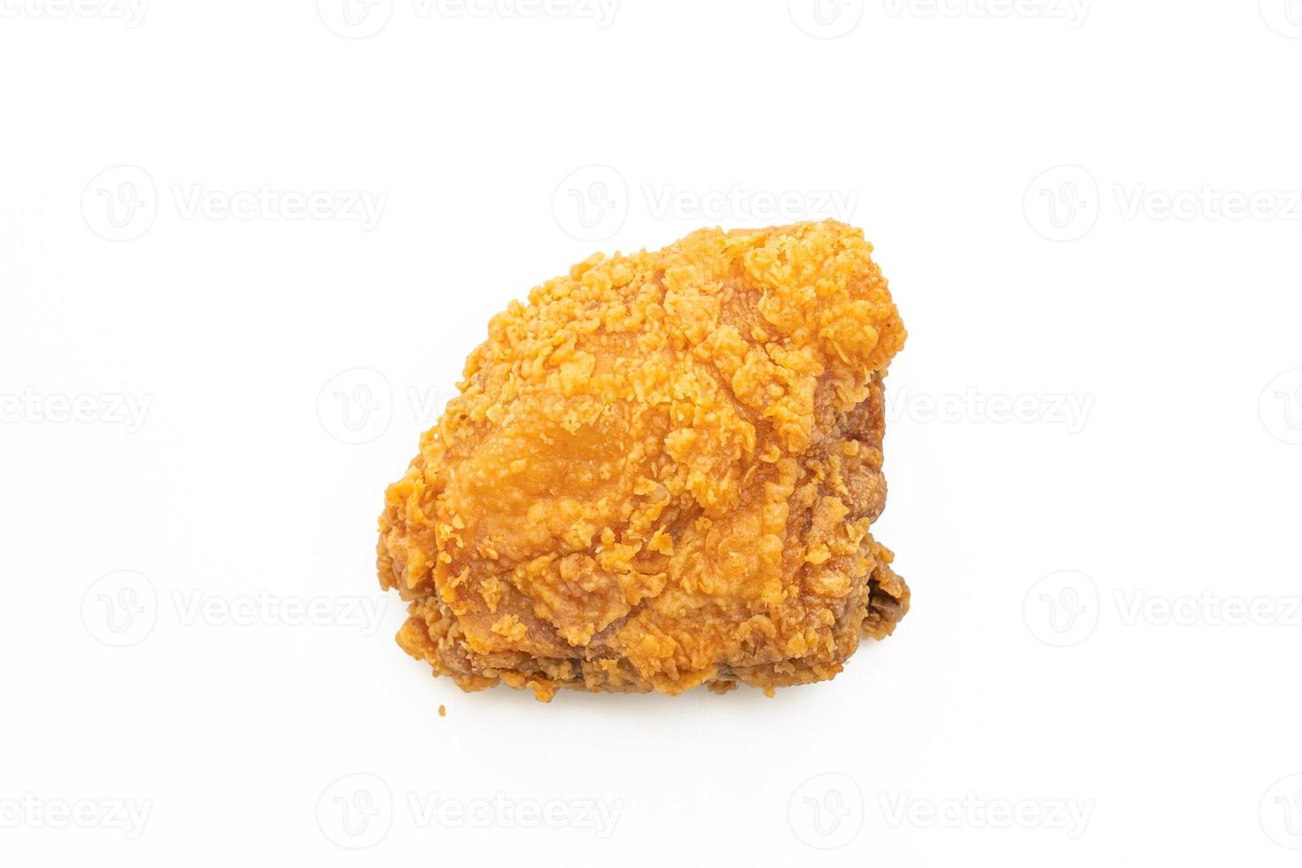 fried chicken on white background photo