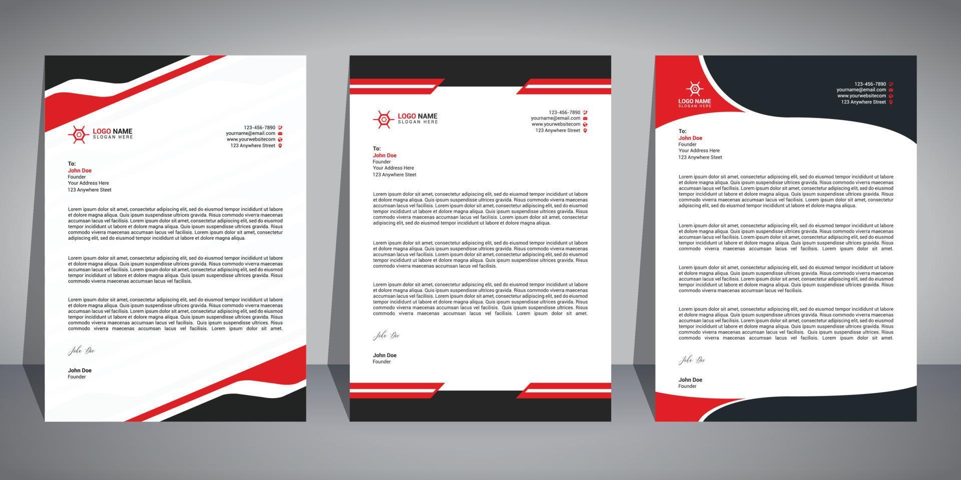Letterhead design template vector