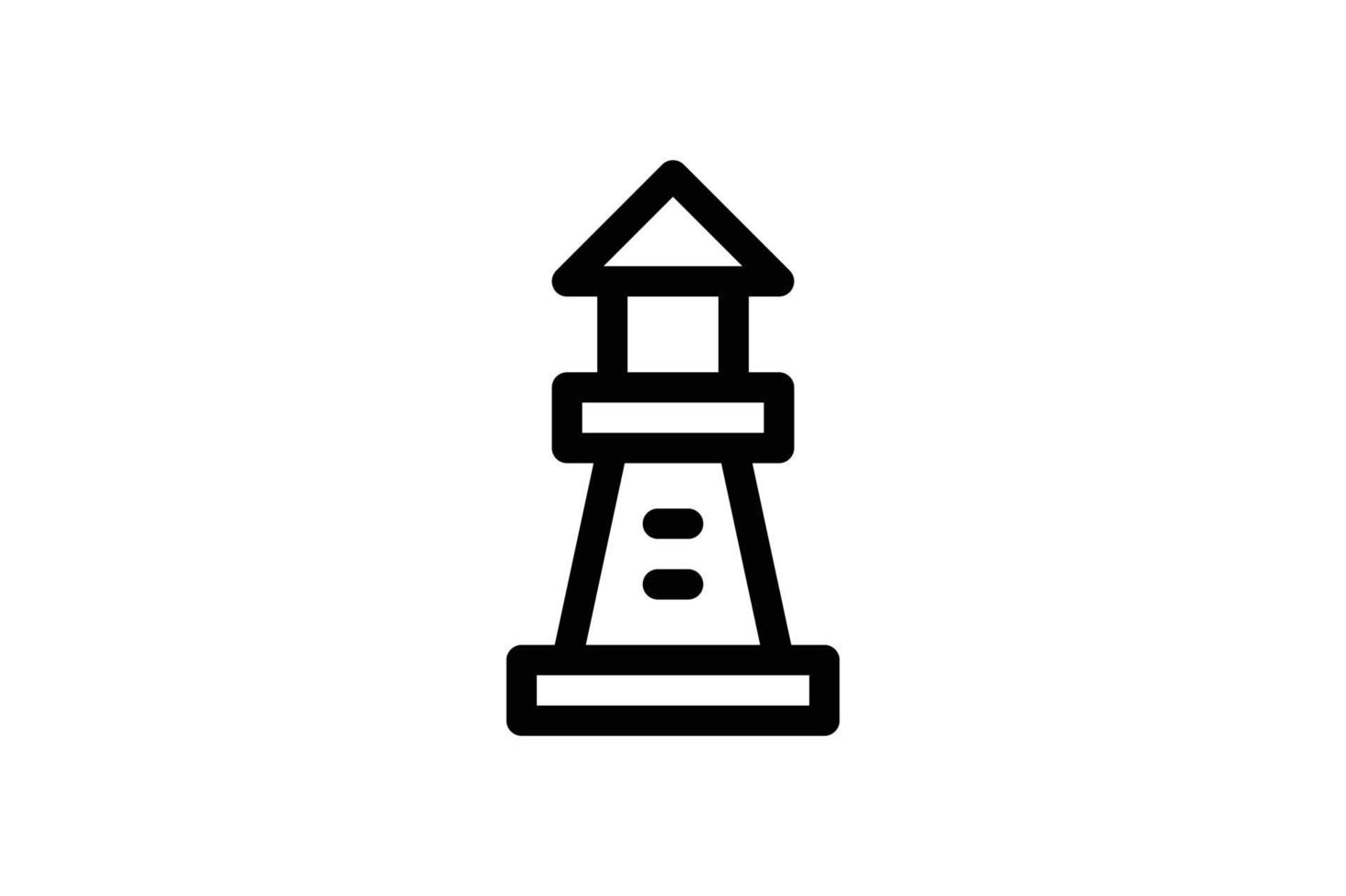 Lighthouse Rescue Line Style Icon Free vector