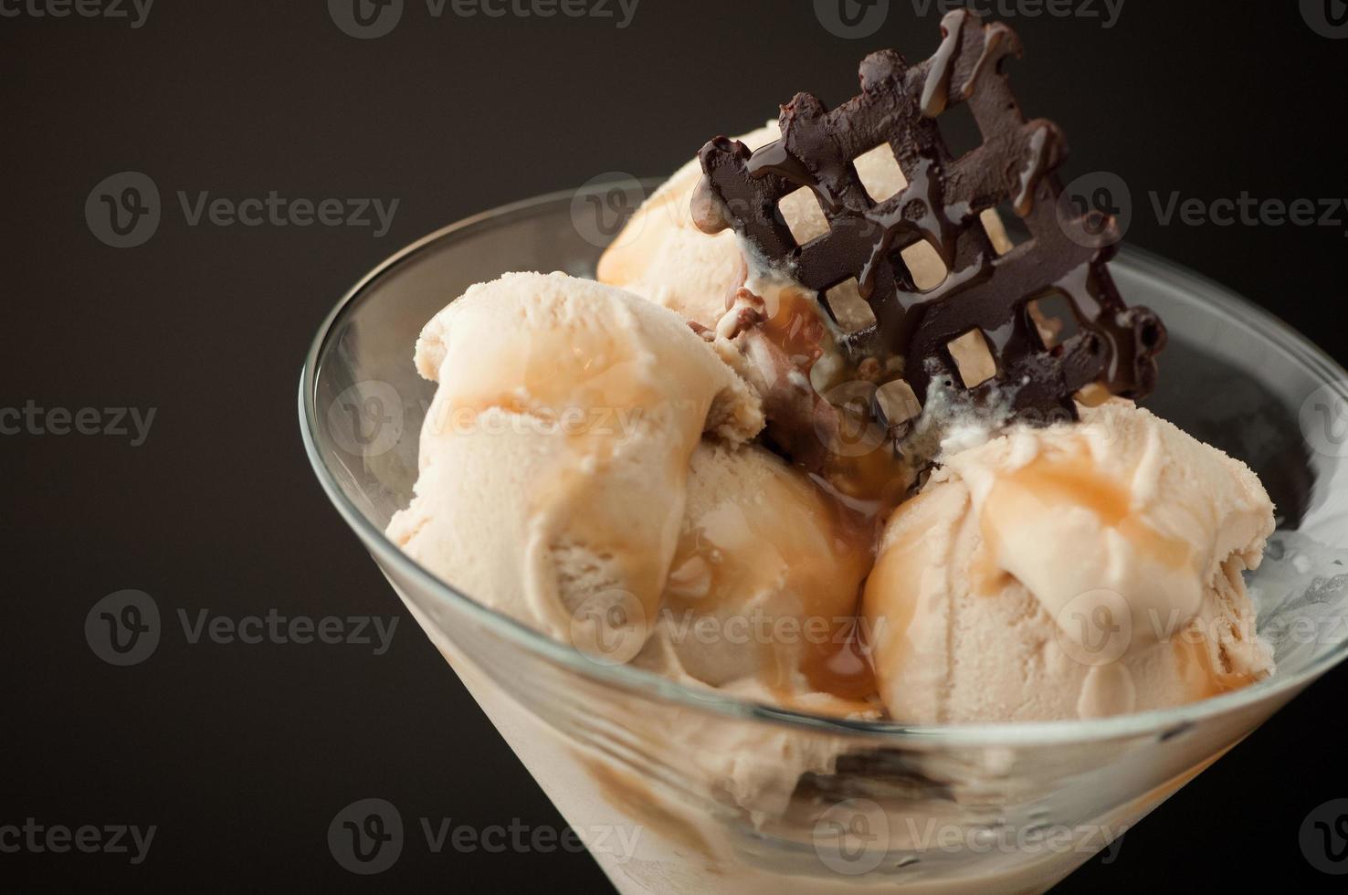 Ice cream in a vase photo