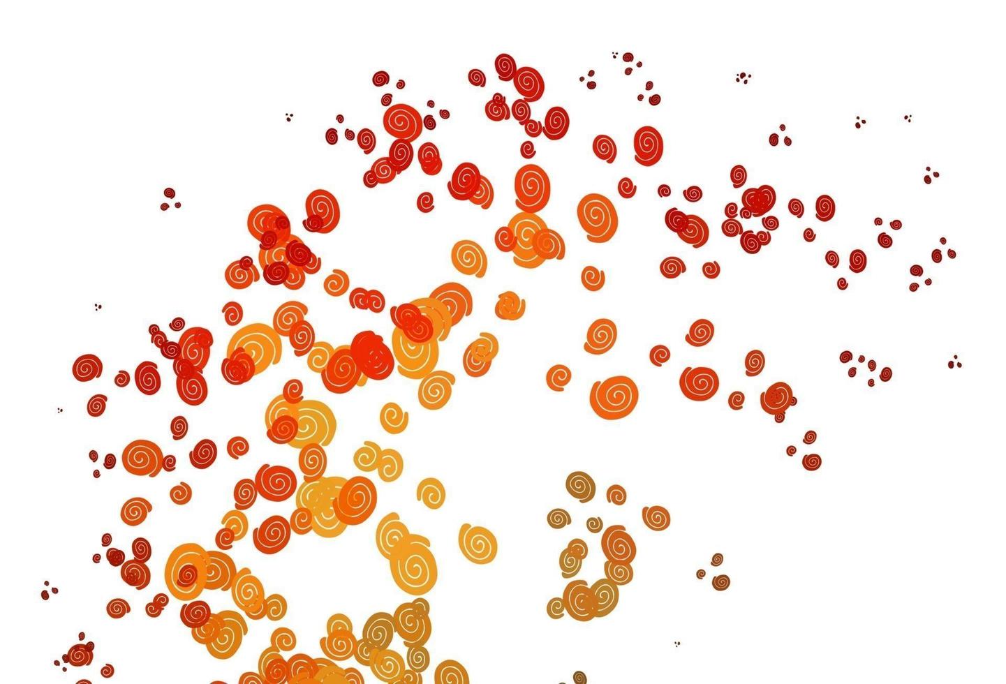 Light Red, Yellow vector pattern with curved circles.